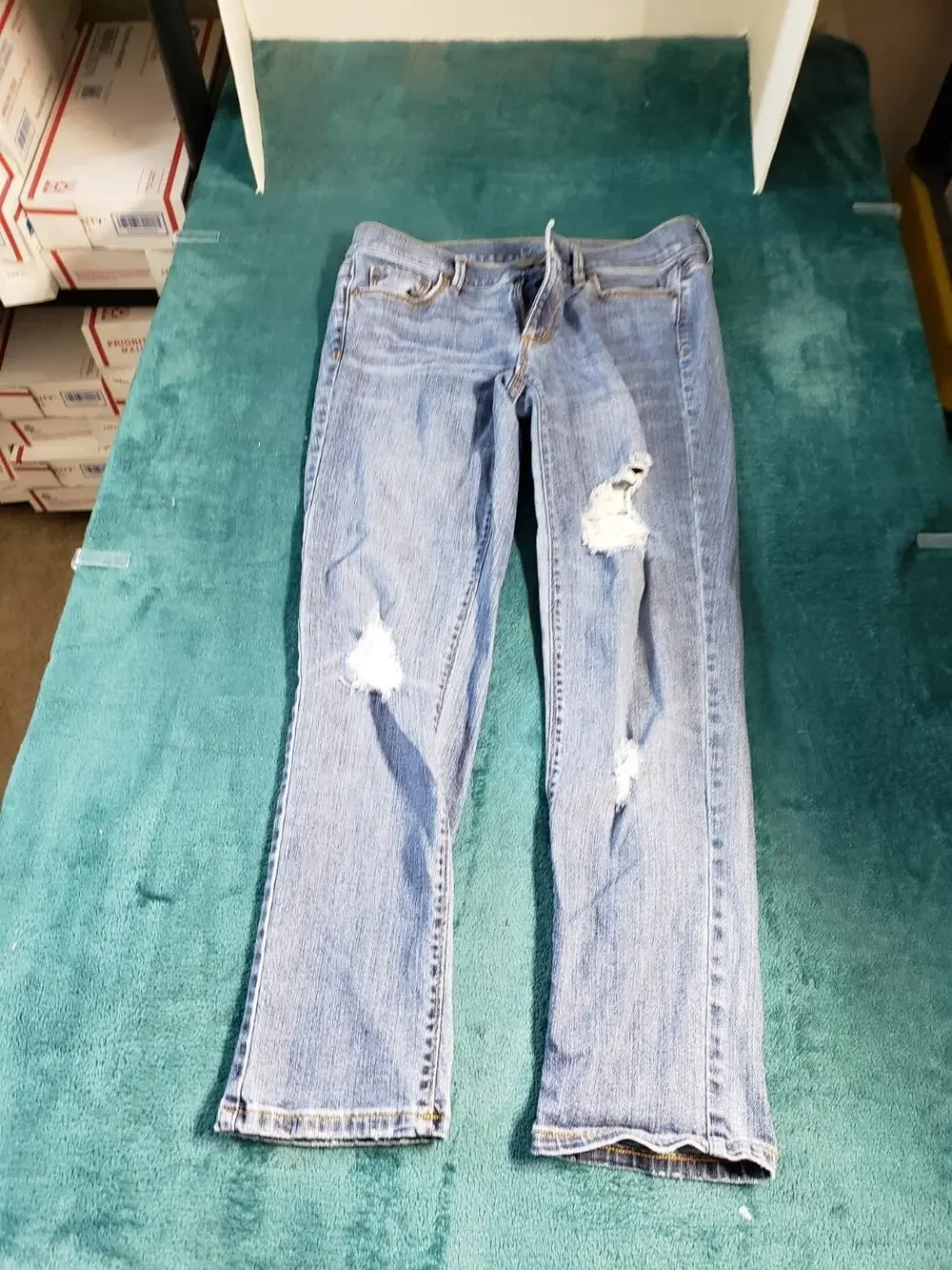 Loft Jeans Size 2 Petite Women Blue Pants Denim Stretch Mid Rise Modern Cropped